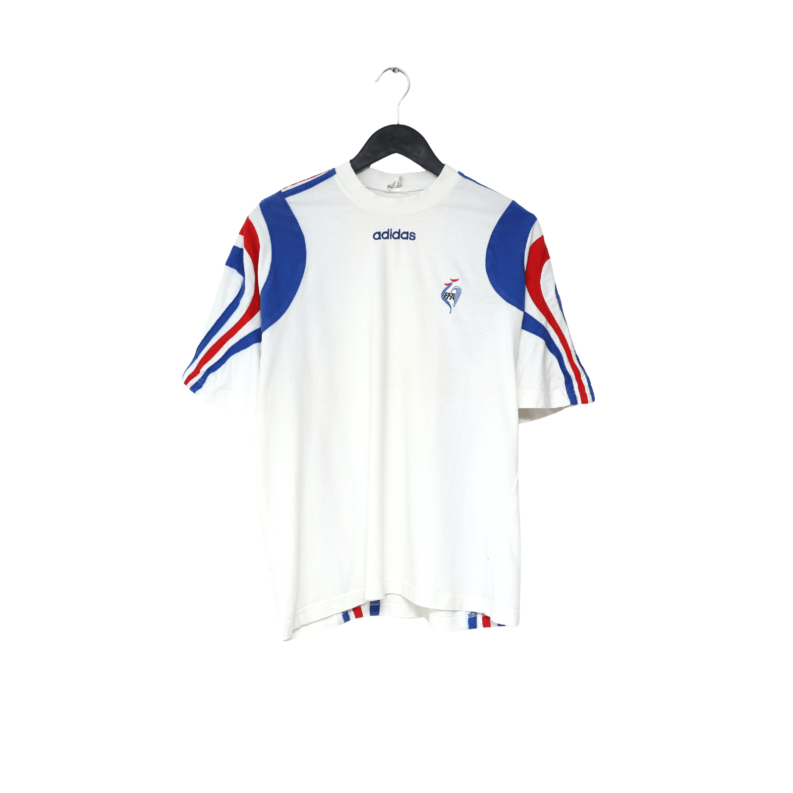 1996/98 FRANCE Vintage adidas Football Cotton Training Shirt (M) Euro 96