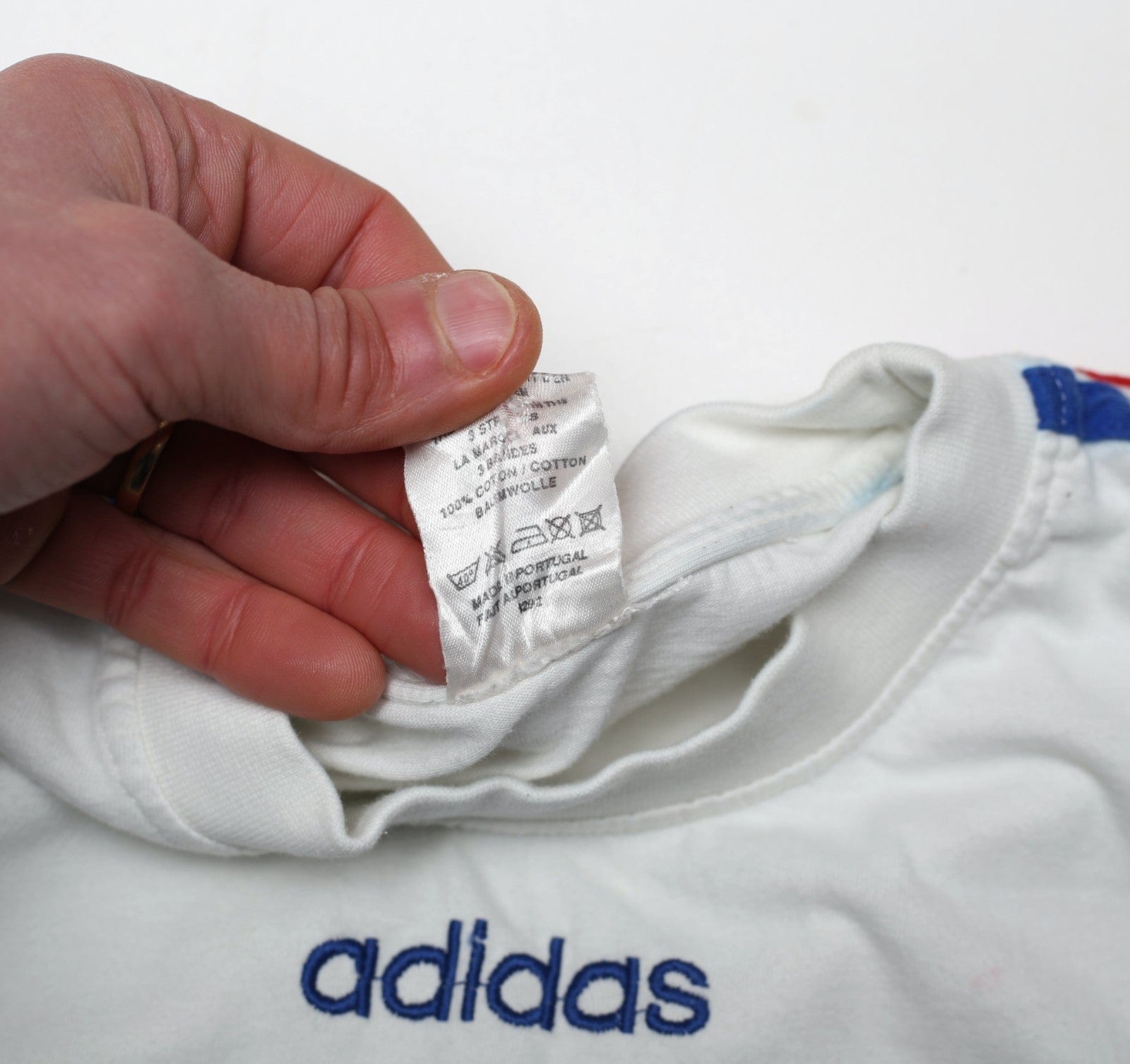 1996/98 FRANCE Vintage adidas Football Cotton Training Shirt (M) Euro 96