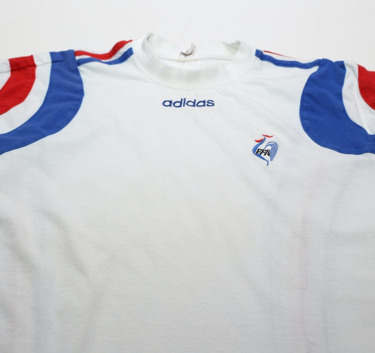 1996/98 FRANCE Vintage adidas Football Cotton Training Shirt (M) Euro 96