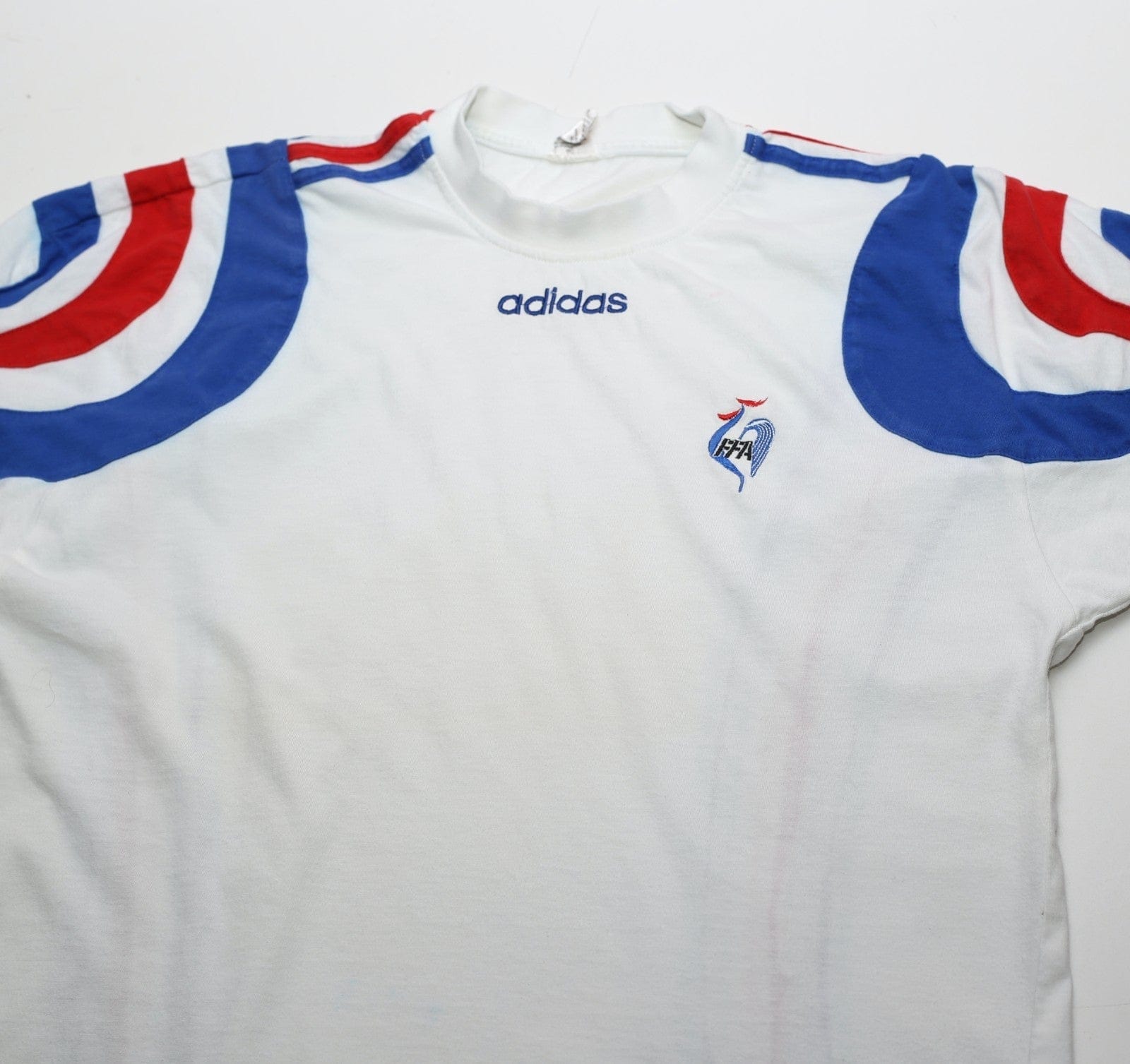 1996/98 FRANCE Vintage adidas Football Cotton Training Shirt (M) Euro 96