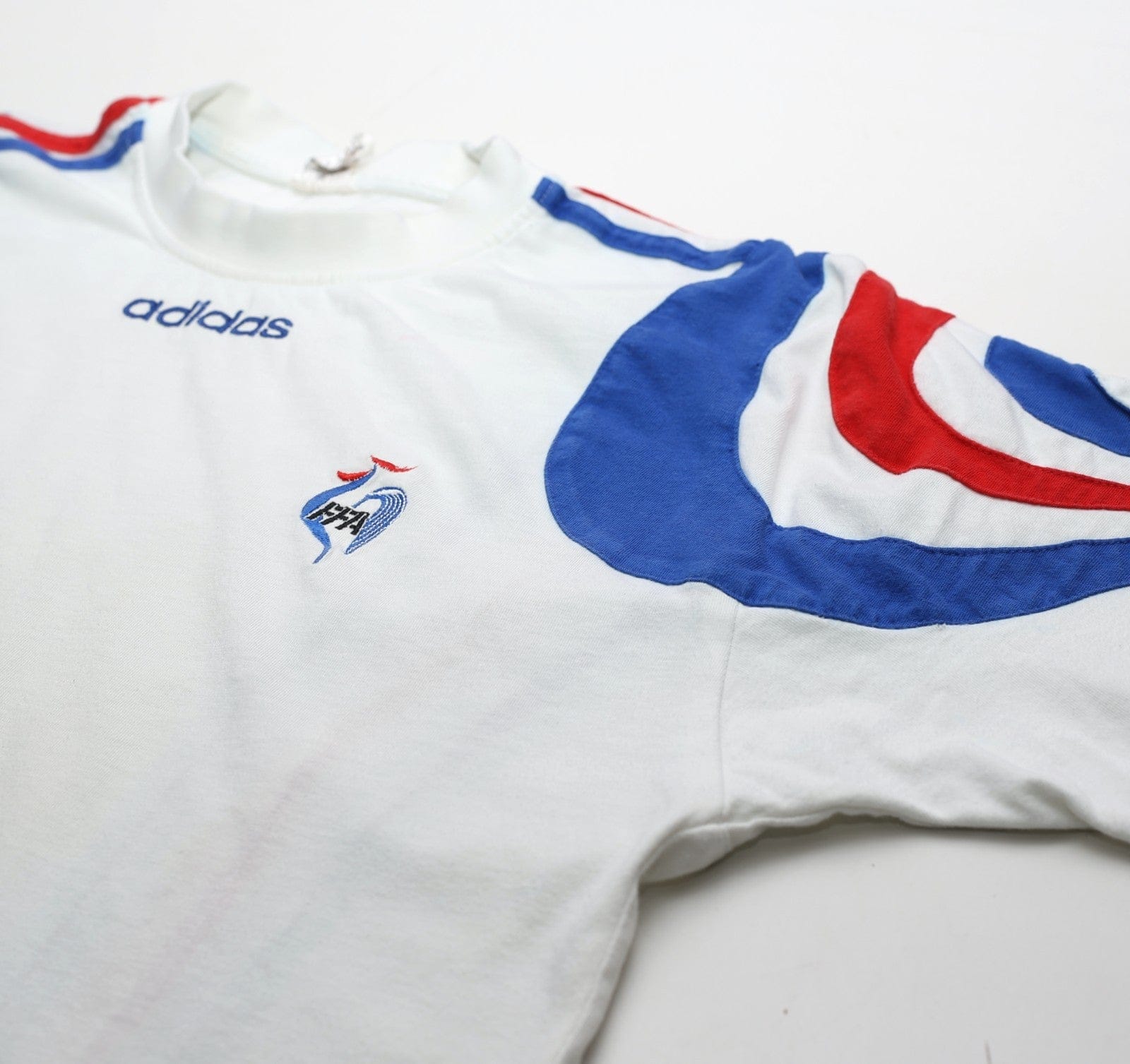 1996/98 FRANCE Vintage adidas Football Cotton Training Shirt (M) Euro 96