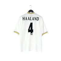 1996/98 HAALAND #4 Leeds United Vintage PUMA Home Football Shirt (L)