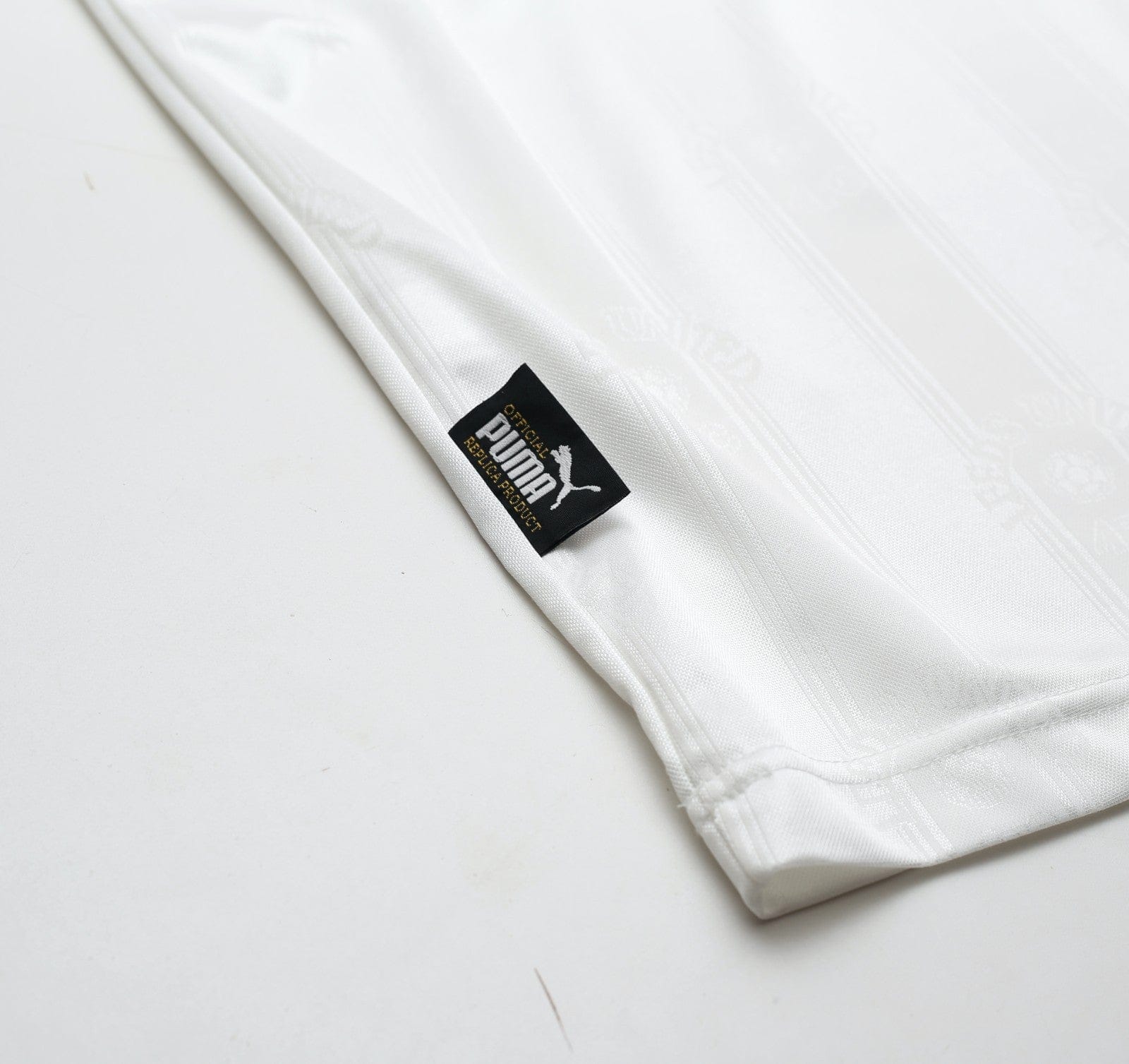 1996/98 HAALAND #4 Leeds United Vintage PUMA Home Football Shirt (L)