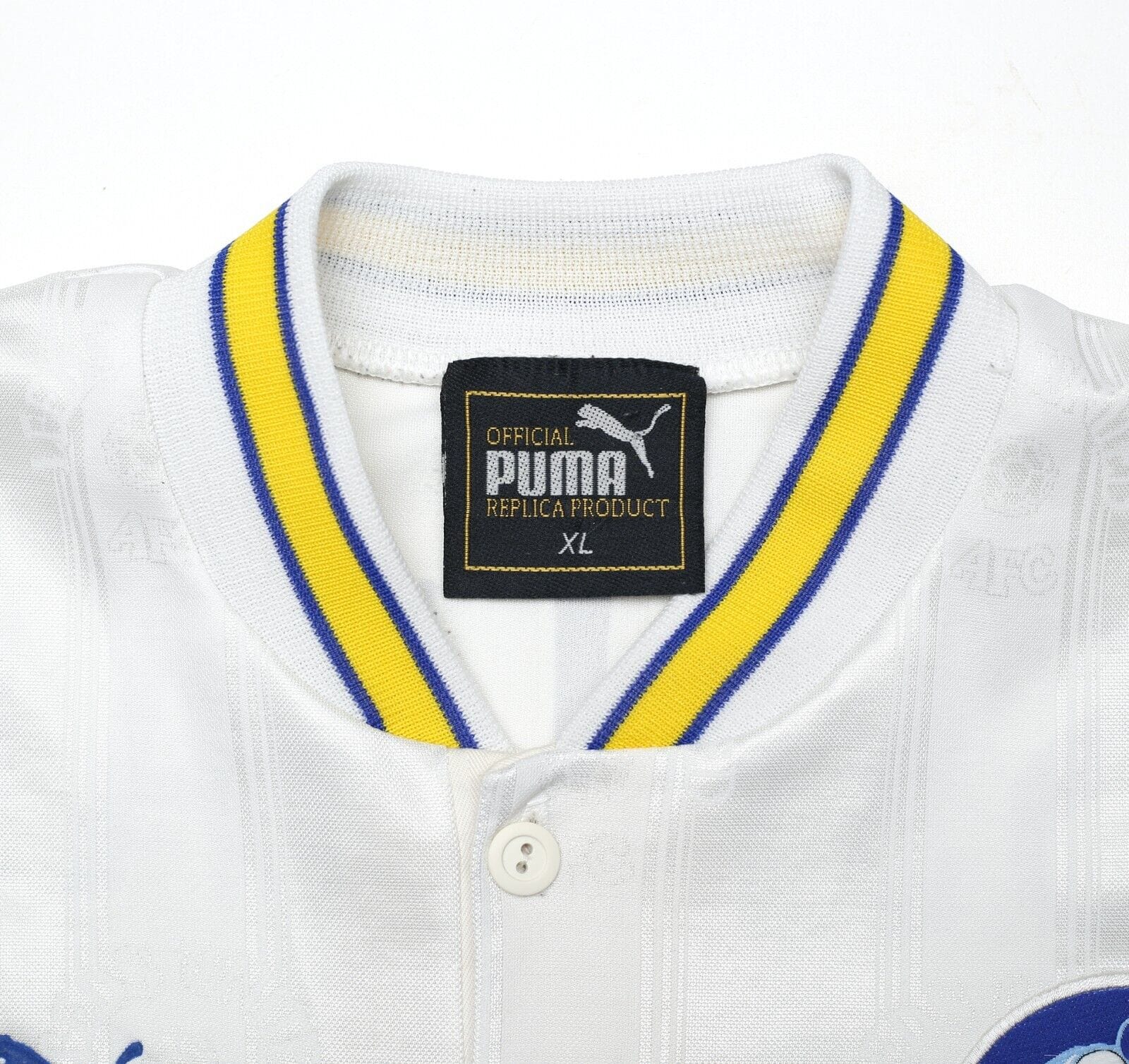 1996/98 HASSELBAINK #9 Leeds United Vintage PUMA Home Football