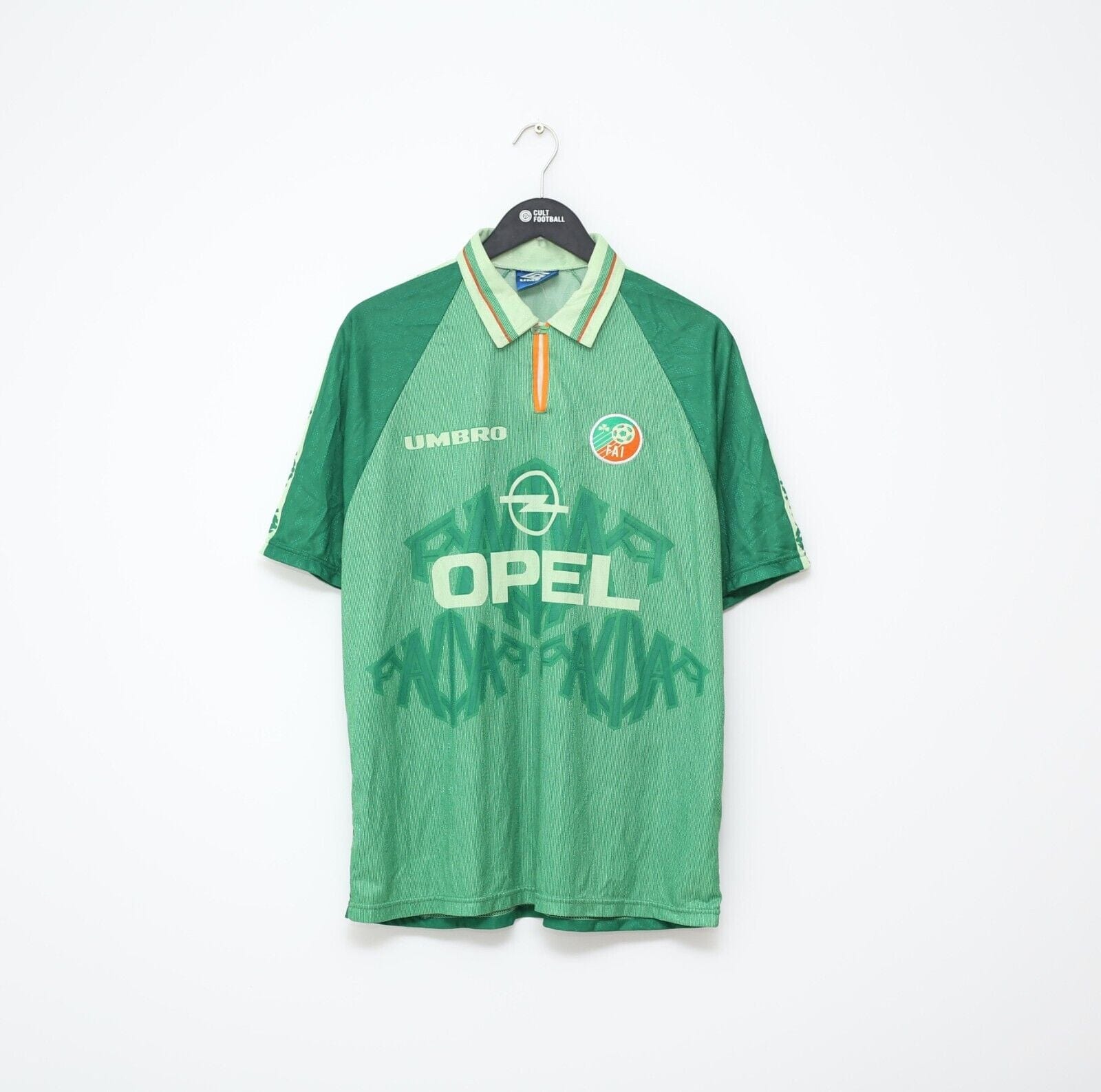 1996/98 IRELAND Vintage Umbro Home Football Shirt Jersey (XL)