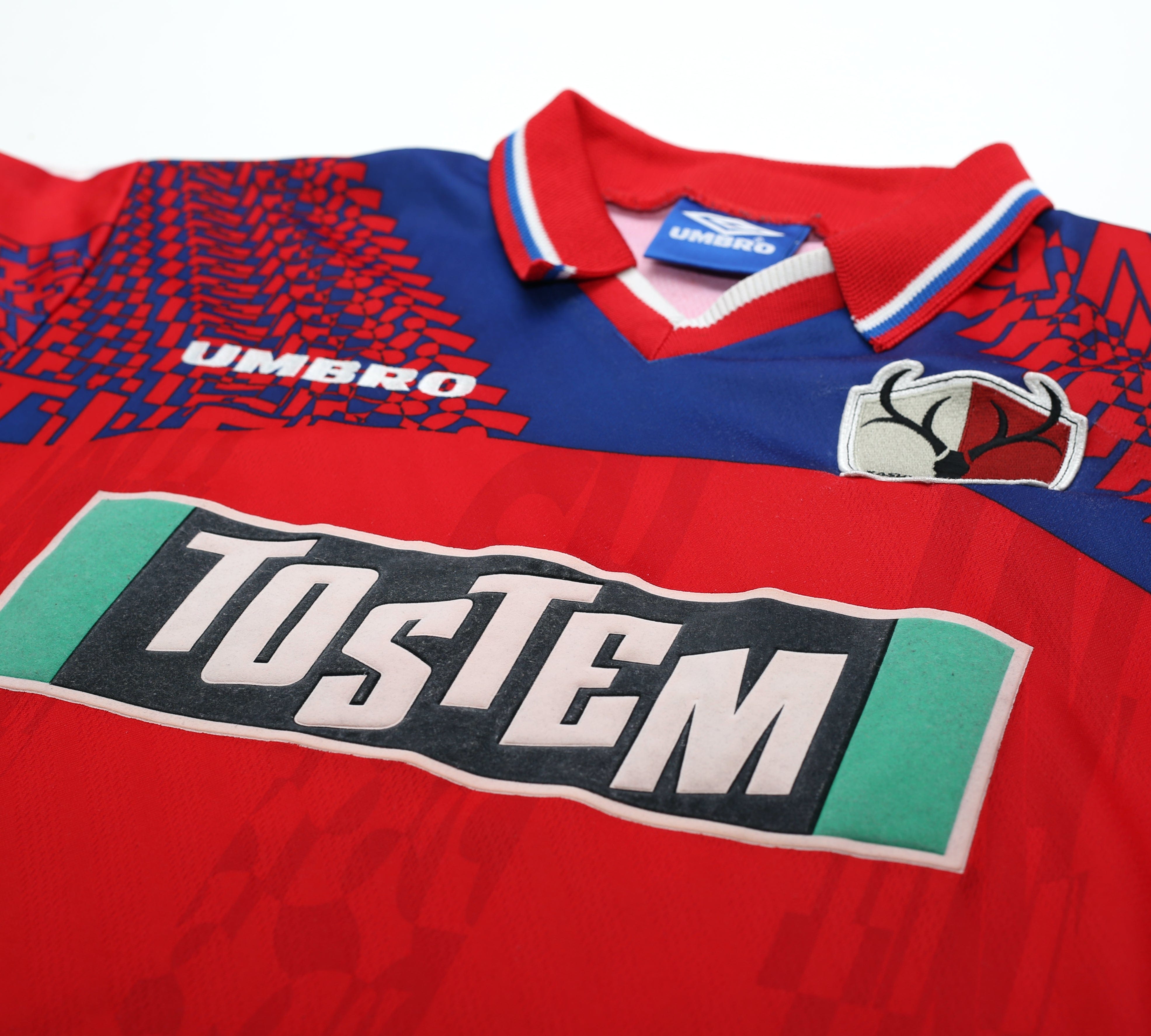 1996/98 KASHIMA ANTLERS Vintage Umbro Home Football Shirt (M) J