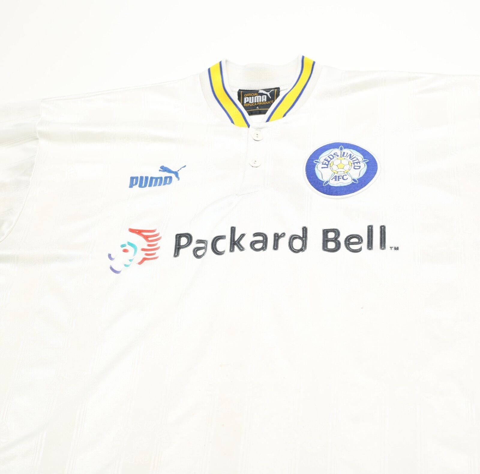 1996/98 LEEDS UNITED Vintage PUMA Home Football Shirt Jersey (L)