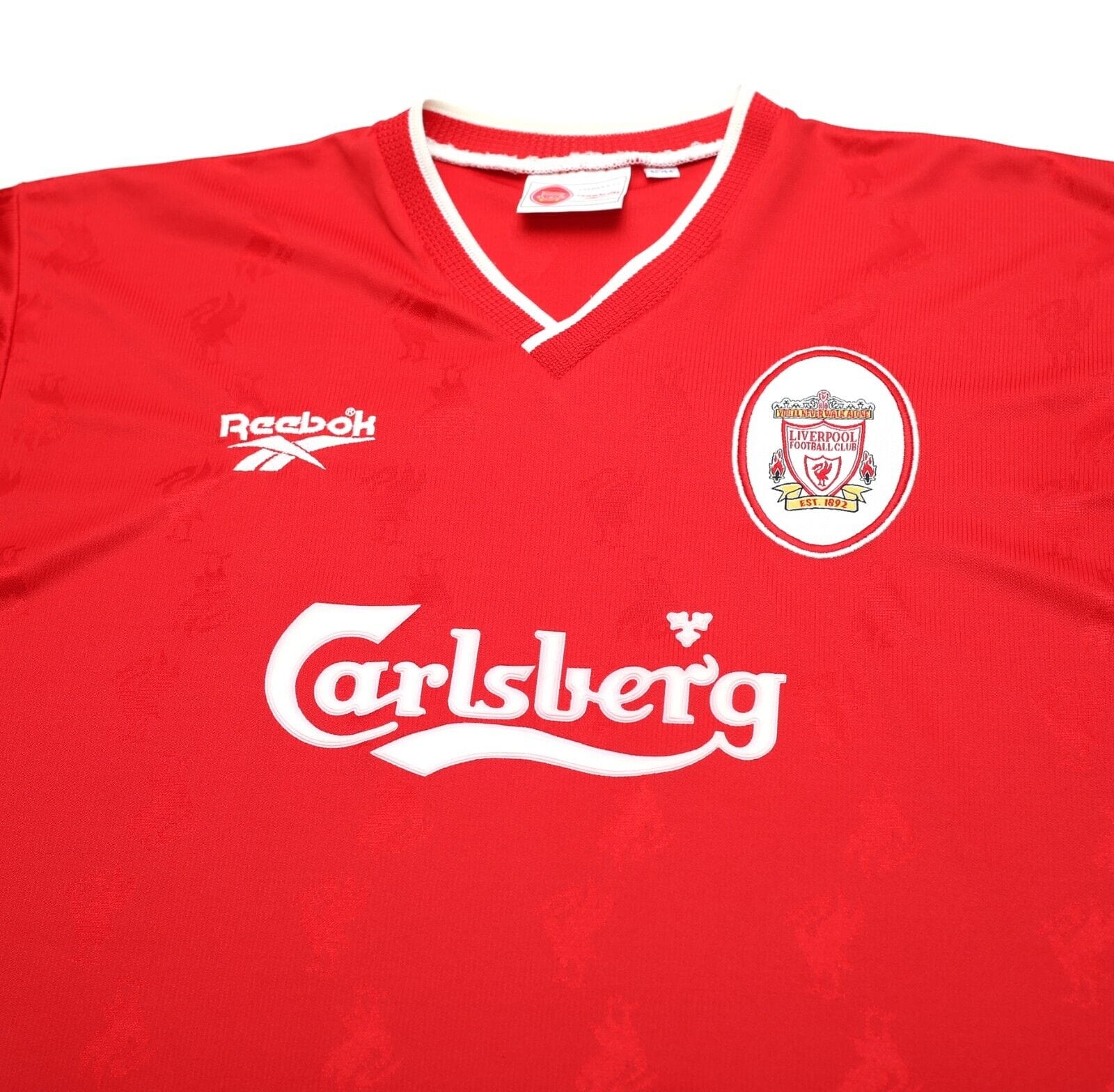 1996/98 LIVERPOOL Vintage Reebok Home Football Shirt Jersey (L/XL)