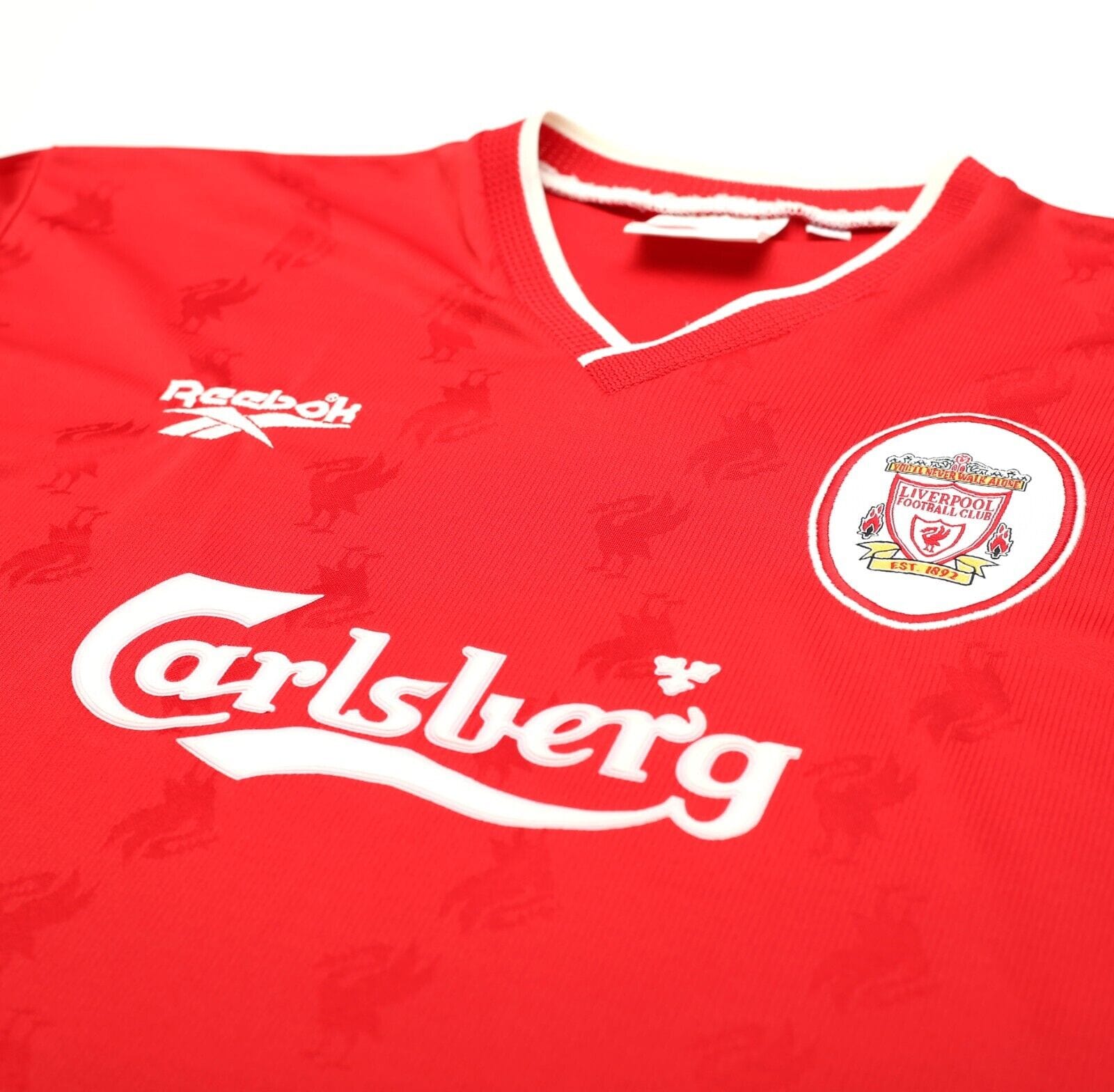 1996/98 LIVERPOOL Vintage Reebok Home Football Shirt Jersey (L/XL)