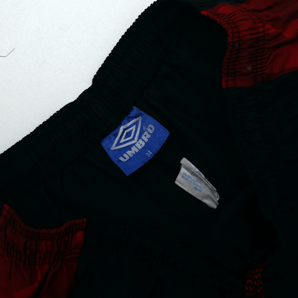 1996/98 Manchester United Vintage Umbro Home Change Football Shorts (34 Waist)