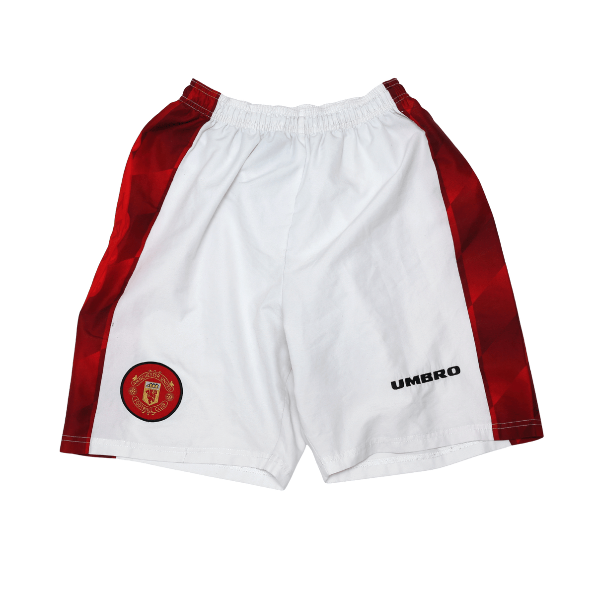 1996/98 MANCHESTER UNITED Vintage Umbro Home Football Shorts (30 Waist)