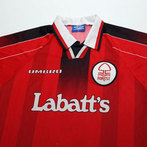 1996/98 Pearce #3 Nottingham Forest Vintage Umbro Home Football Shirt (M)