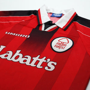 1996/98 Pearce #3 Nottingham Forest Vintage Umbro Home Football Shirt (M)