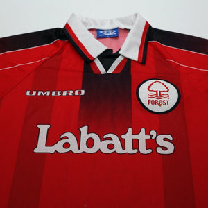 1996/98 Pearce #3 Nottingham Forest Vintage Umbro Home Football Shirt (M)