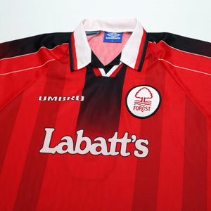1996/98 Pearce #3 Nottingham Forest Vintage Umbro Home Football Shirt (XL)