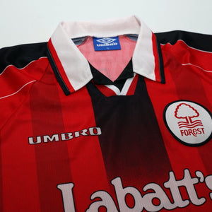 1996/98 Pearce #3 Nottingham Forest Vintage Umbro Home Football Shirt (XL)