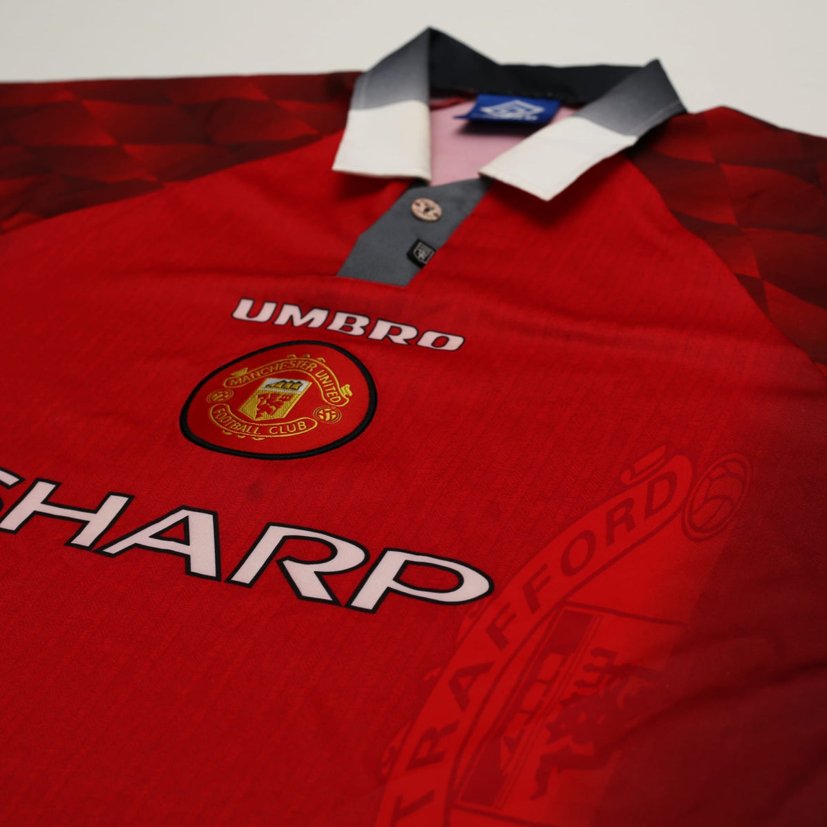 1996/98 Poborsky #15 Manchester United Vintage Umbro Home Football Shirt (XL)