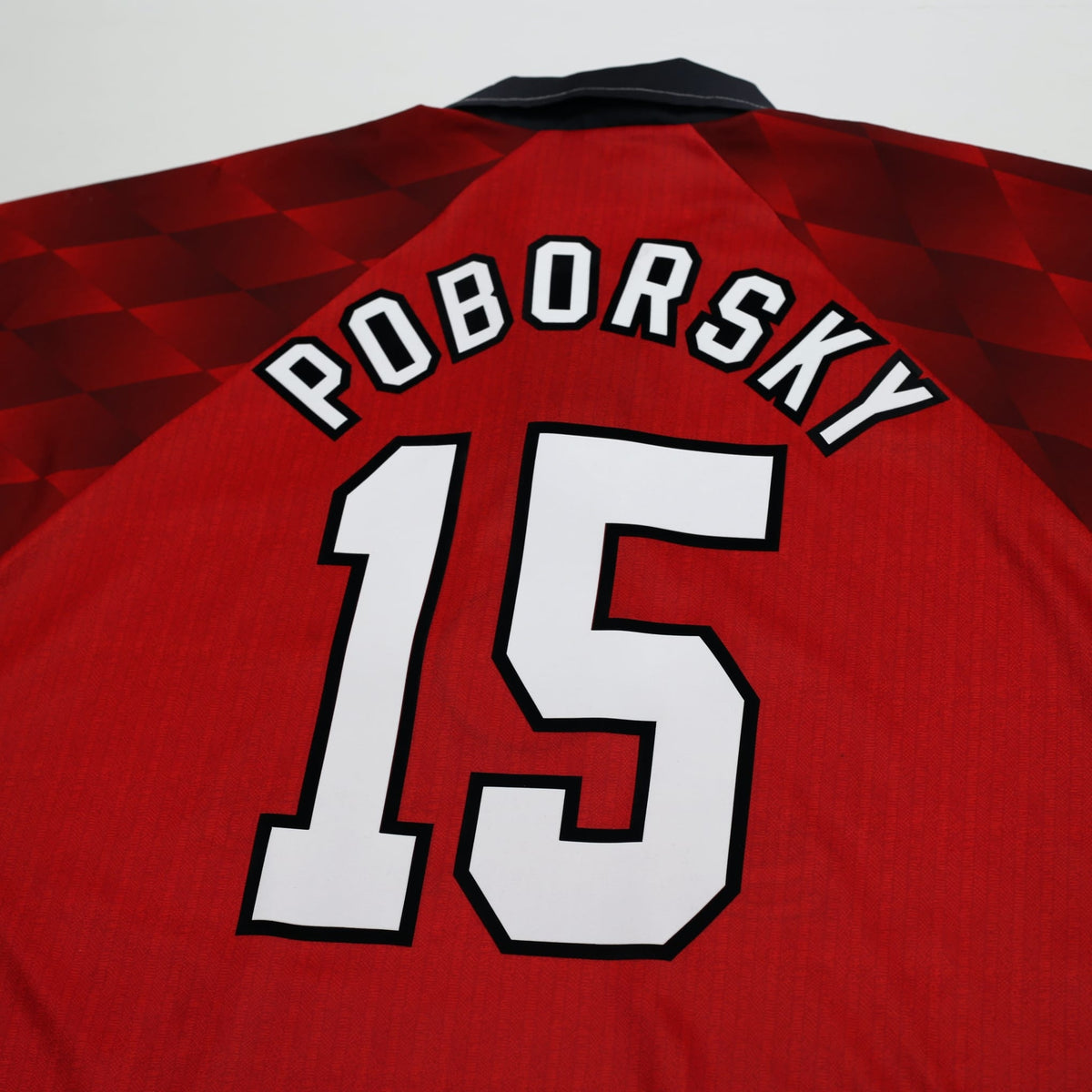 1996/98 Poborsky #15 Manchester United Vintage Umbro Home Football Shirt (XL)