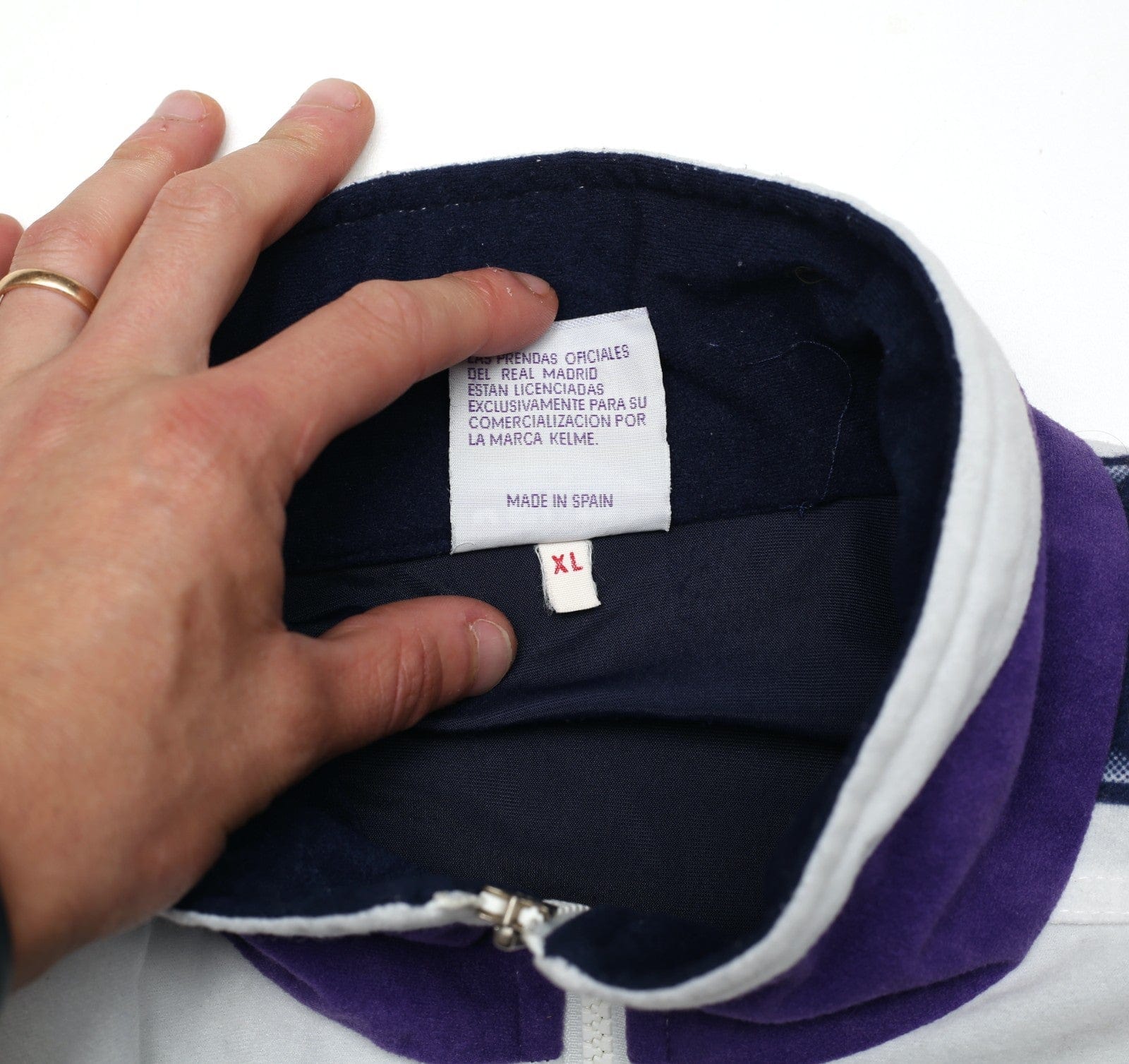 1996/98 REAL MADRID Vintage Kelme Football Track Top Jacket (XL/XXL)