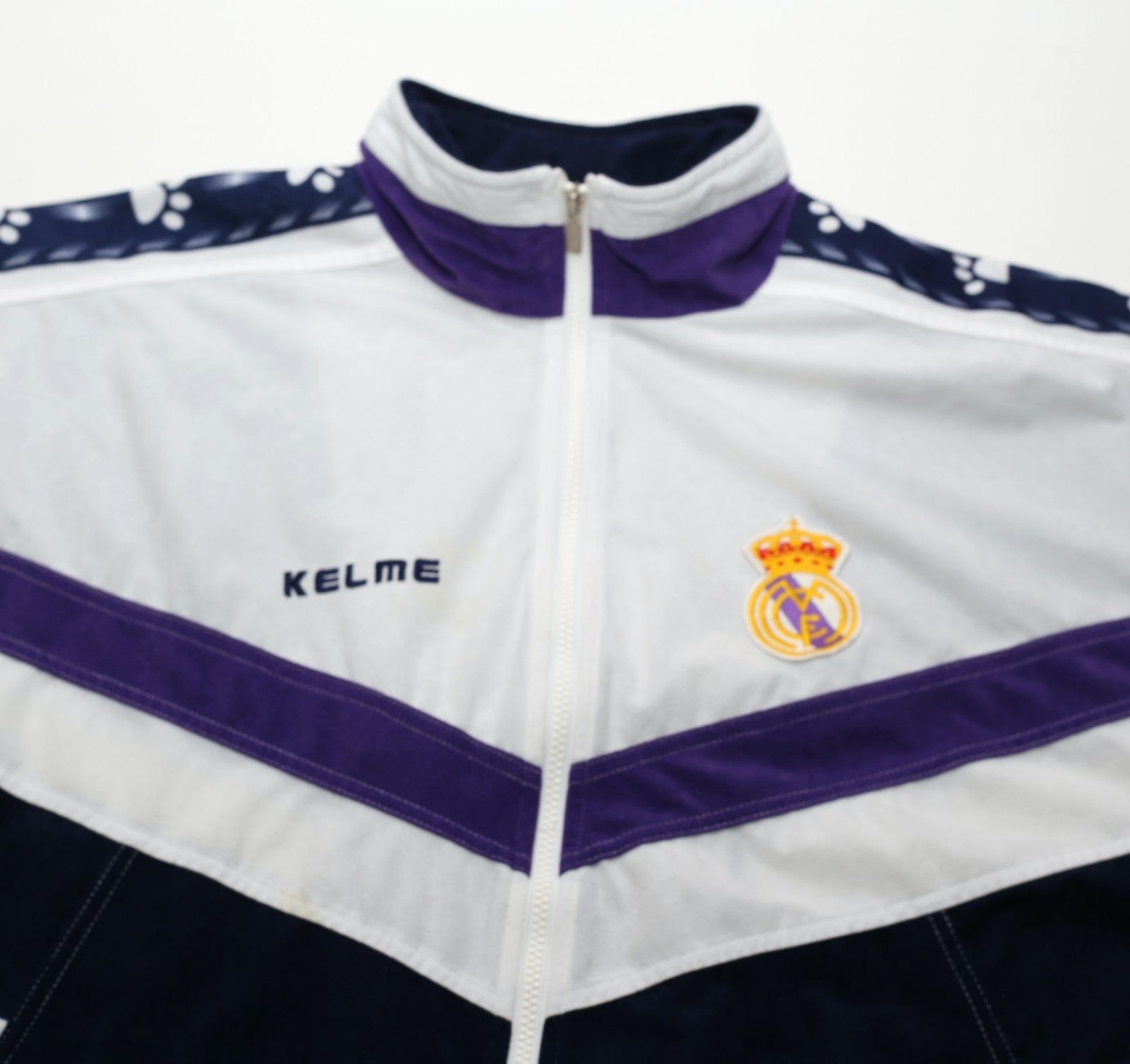 1996/98 REAL MADRID Vintage Kelme Football Track Top Jacket (XL/XXL)