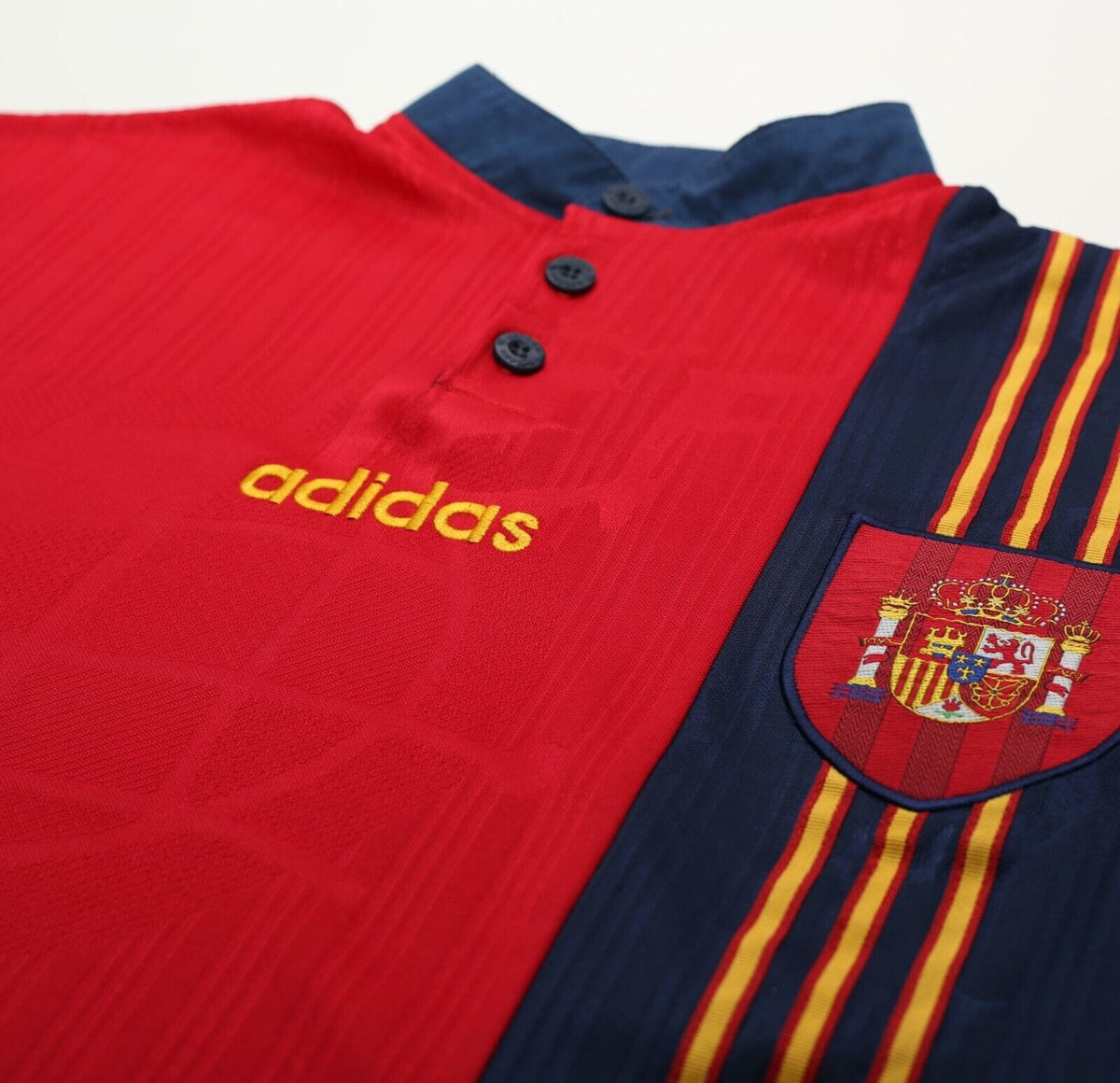 1996/98 SPAIN Vintage adidas Home Football Shirt (XL) EURO 96