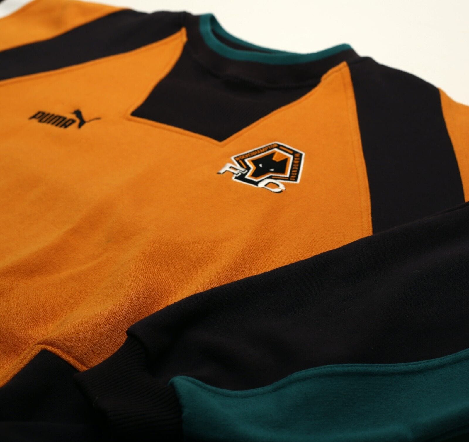 1996/98 WOLVERHAMPTON WANDERERS Vintage PUMA Football Sweatshirt (M) Wolves