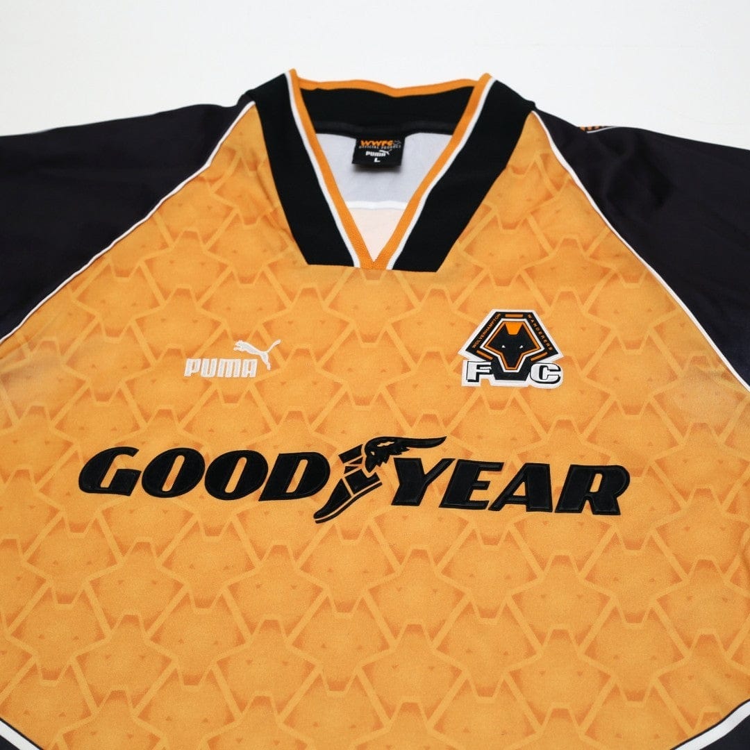 1996/98 Wolverhampton Wanderers Vintage PUMA Home Football Shirt (L) Wolves