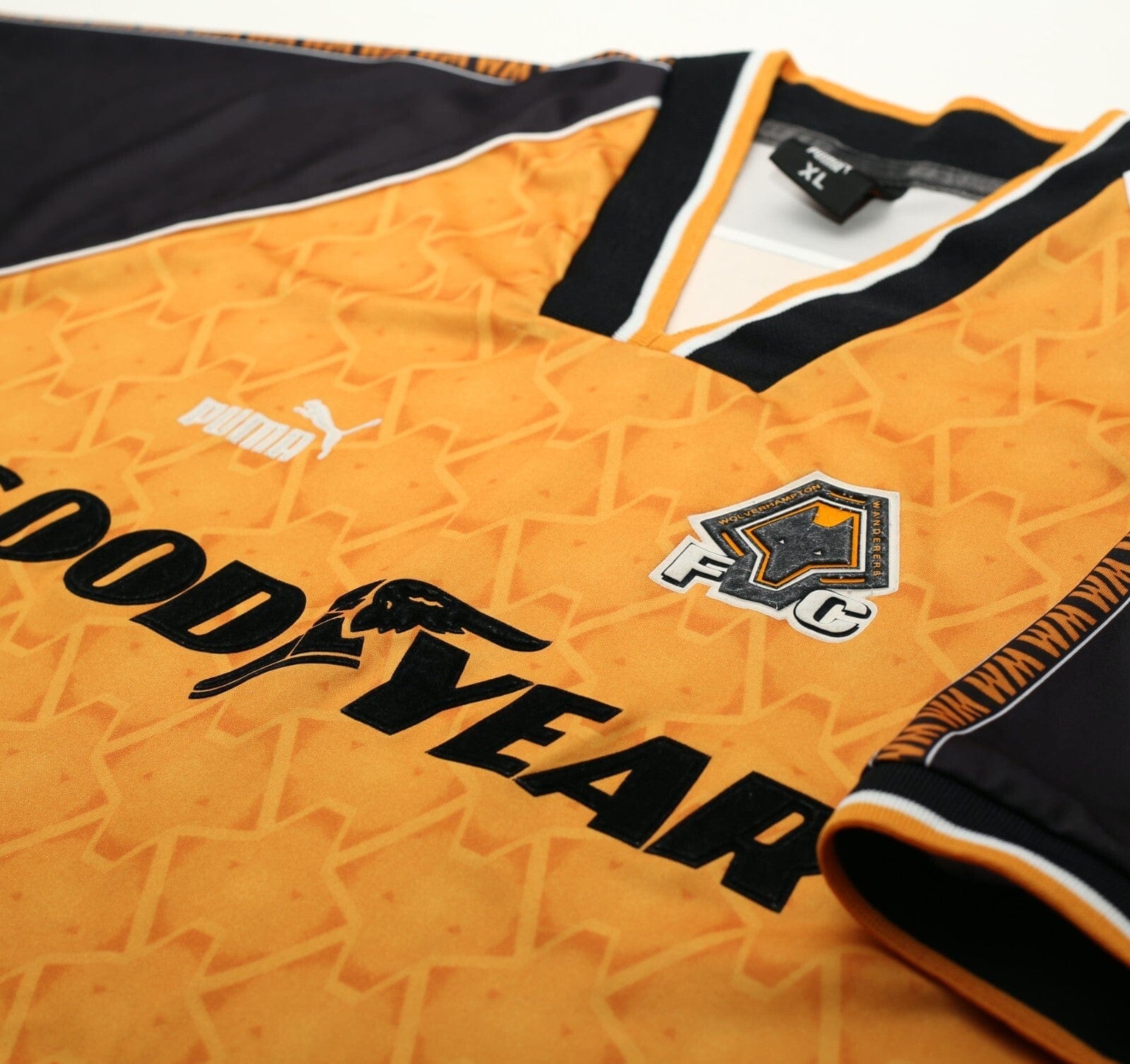 1996/98 WOLVERHAMPTON WANDERERS Vintage PUMA Home Football Shirt (XL) Wolves