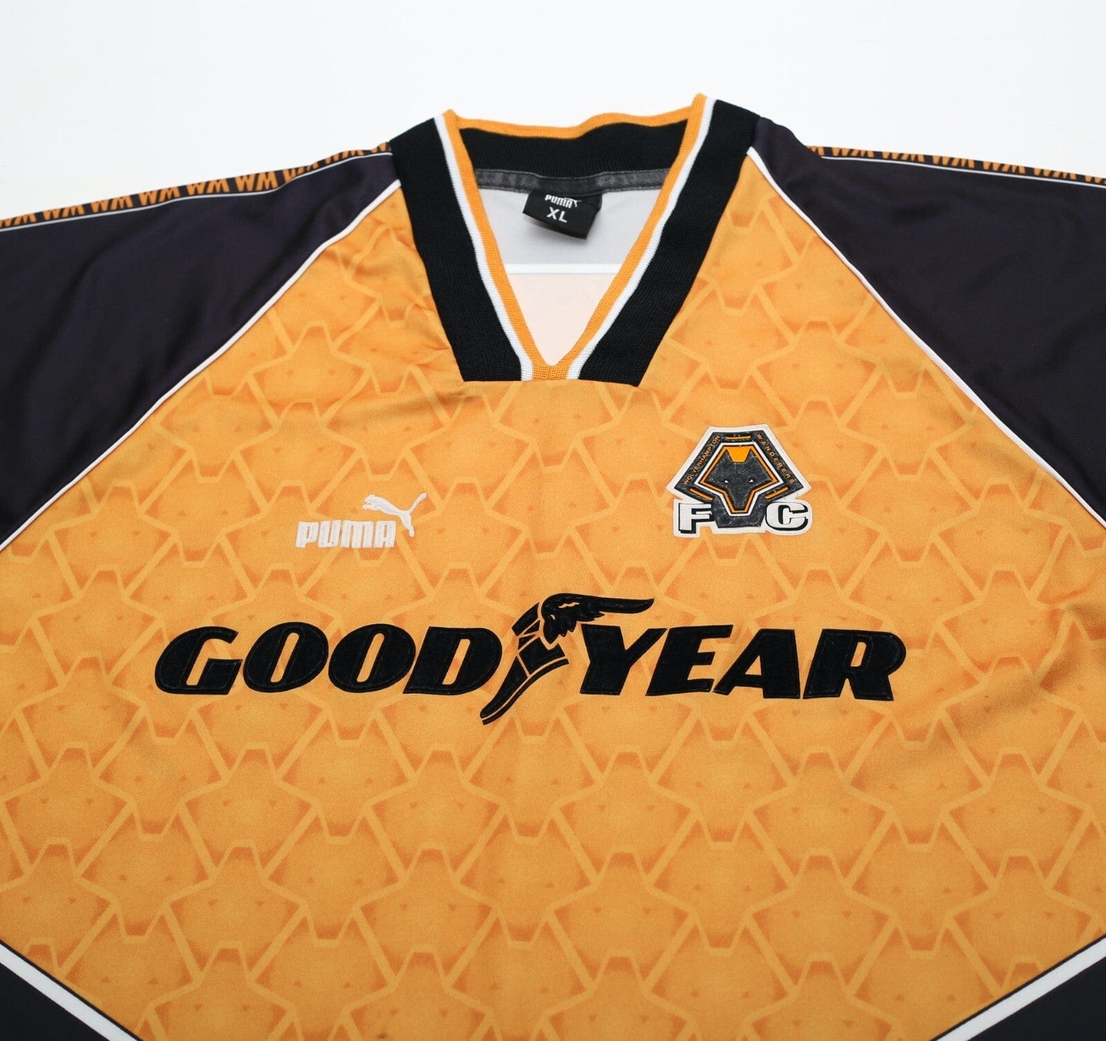 1996/98 WOLVERHAMPTON WANDERERS Vintage PUMA Home Football Shirt (XL) Wolves