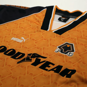 1996/98 Wolverhampton Wanderers Vintage PUMA Home Football Shirt (XL) Wolves