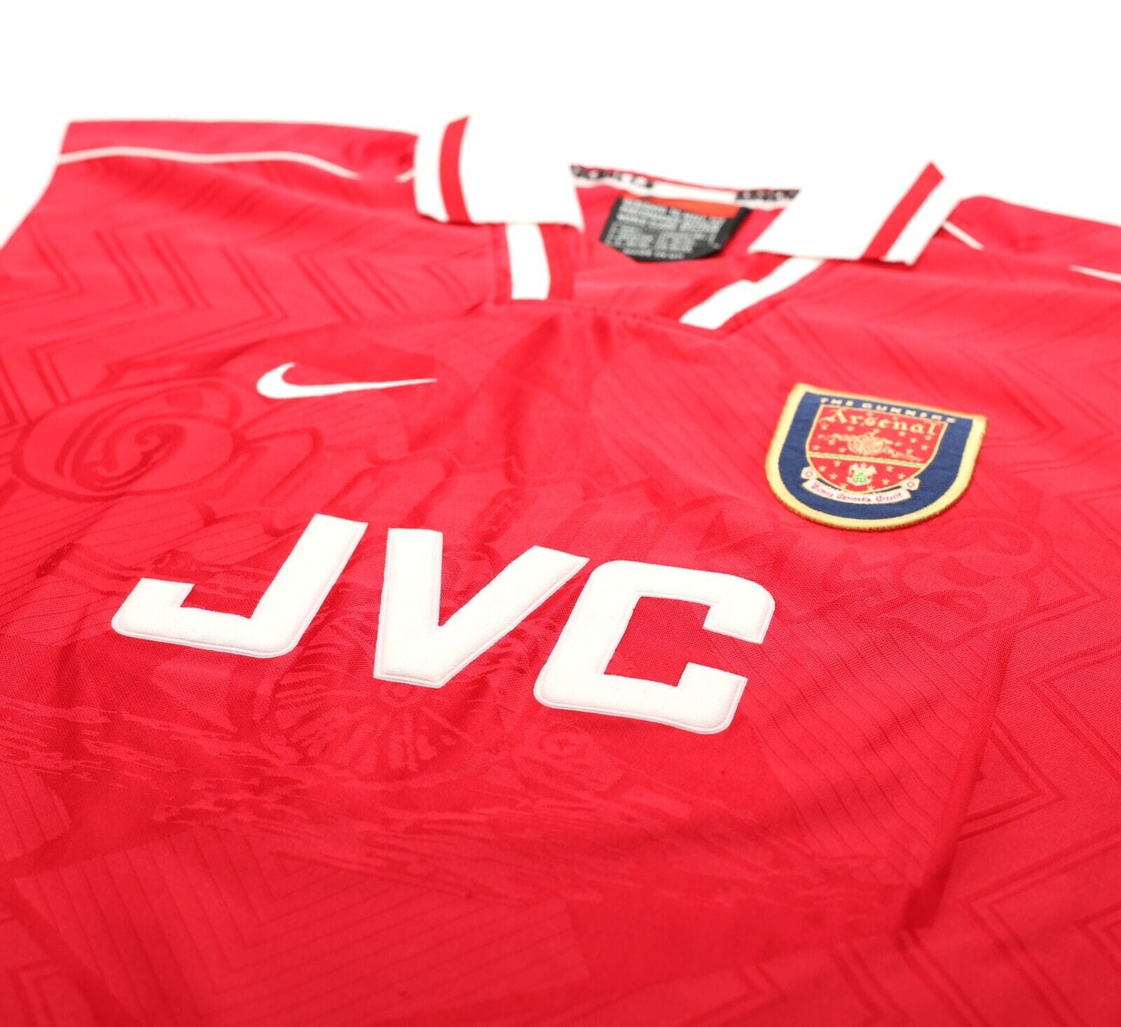 1996/98 WRIGHT #8 Arsenal Vintage adidas Home Football Shirt (L)