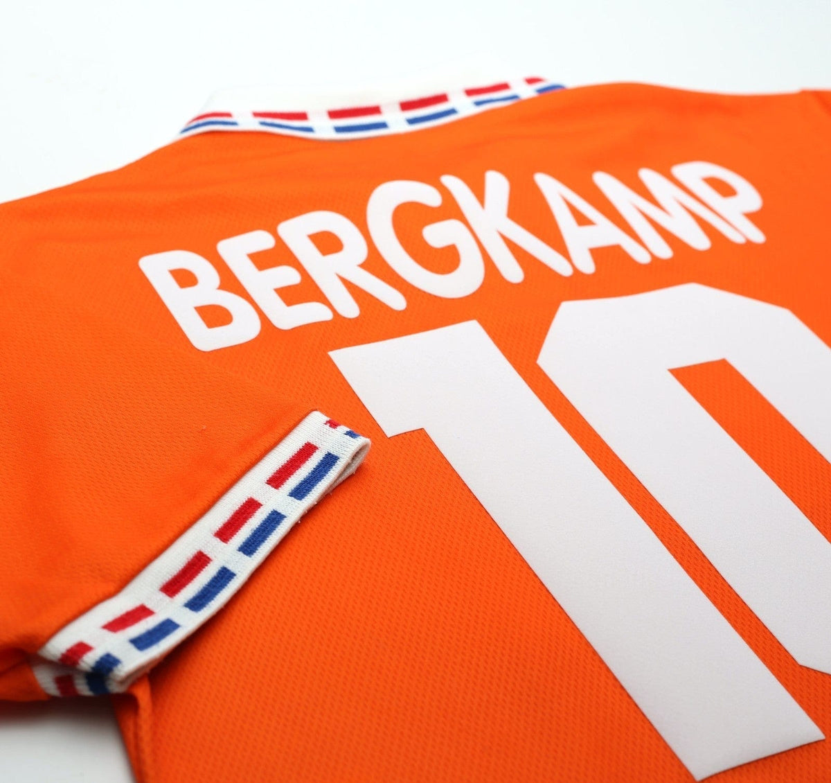 1996 BERGKAMP #10 Holland Vintage Lotto Home Football Shirt (L) Netherlands