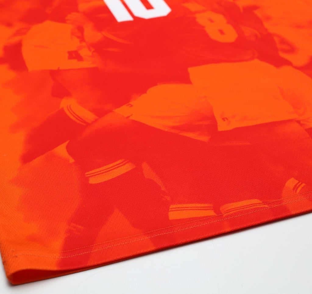 1996 BERGKAMP #10 Holland Vintage Lotto Home Football Shirt (L) Netherlands