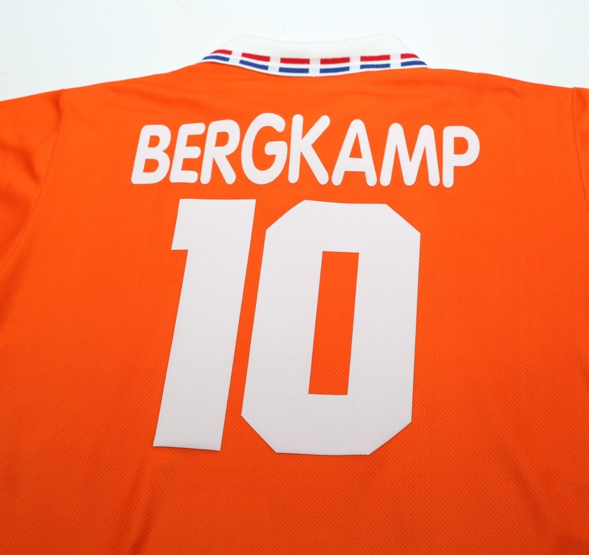 1996 BERGKAMP #10 Holland Vintage Lotto Home Football Shirt (L) Netherlands