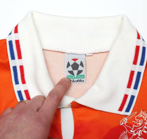 1996 SEEDORF #4 Holland Vintage Lotto Home Football Shirt (XL) Netherlands
