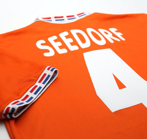 1996 SEEDORF #4 Holland Vintage Lotto Home Football Shirt (XL) Netherlands