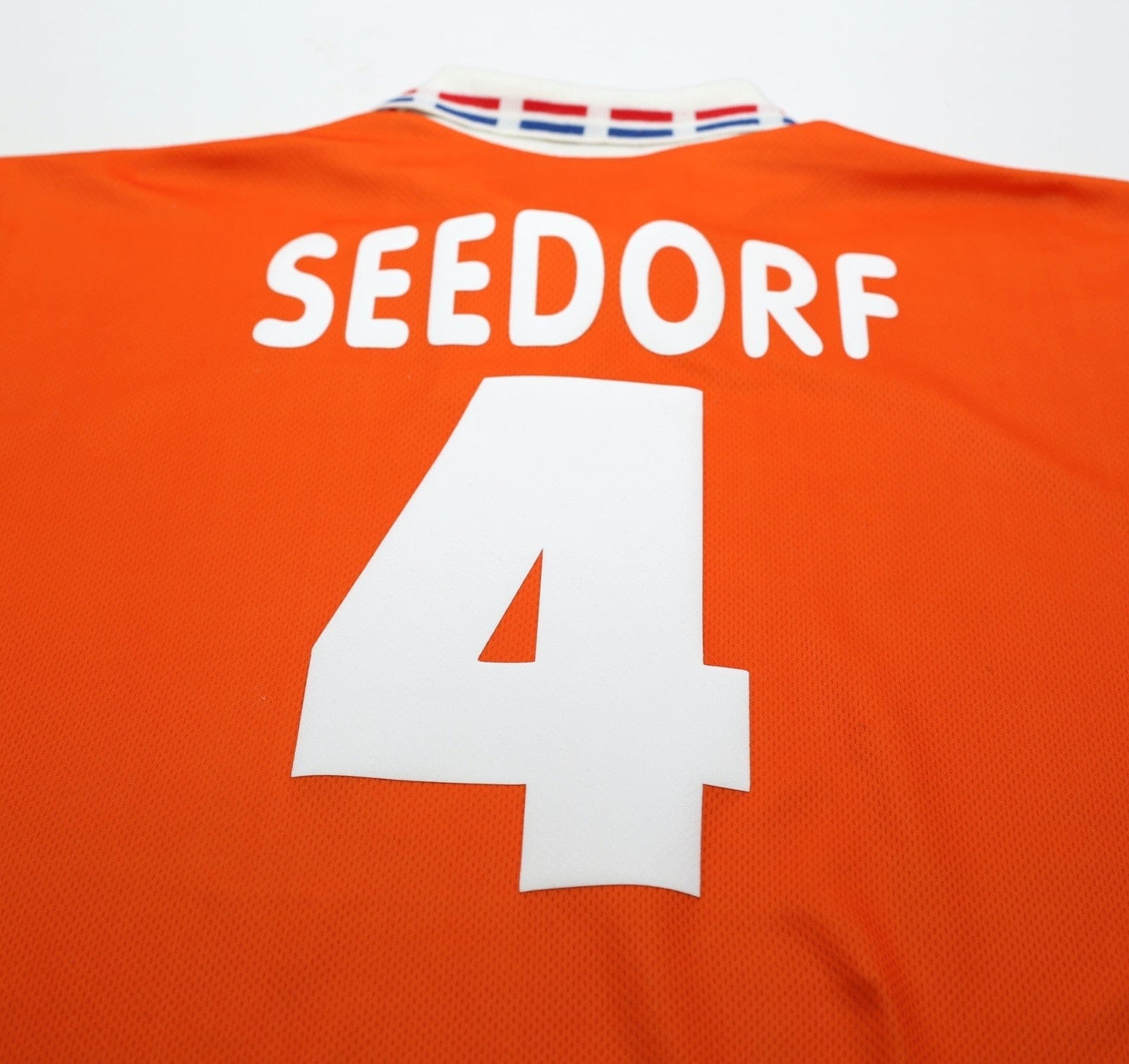 1996 SEEDORF #4 Holland Vintage Lotto Home Football Shirt (XL) Netherlands