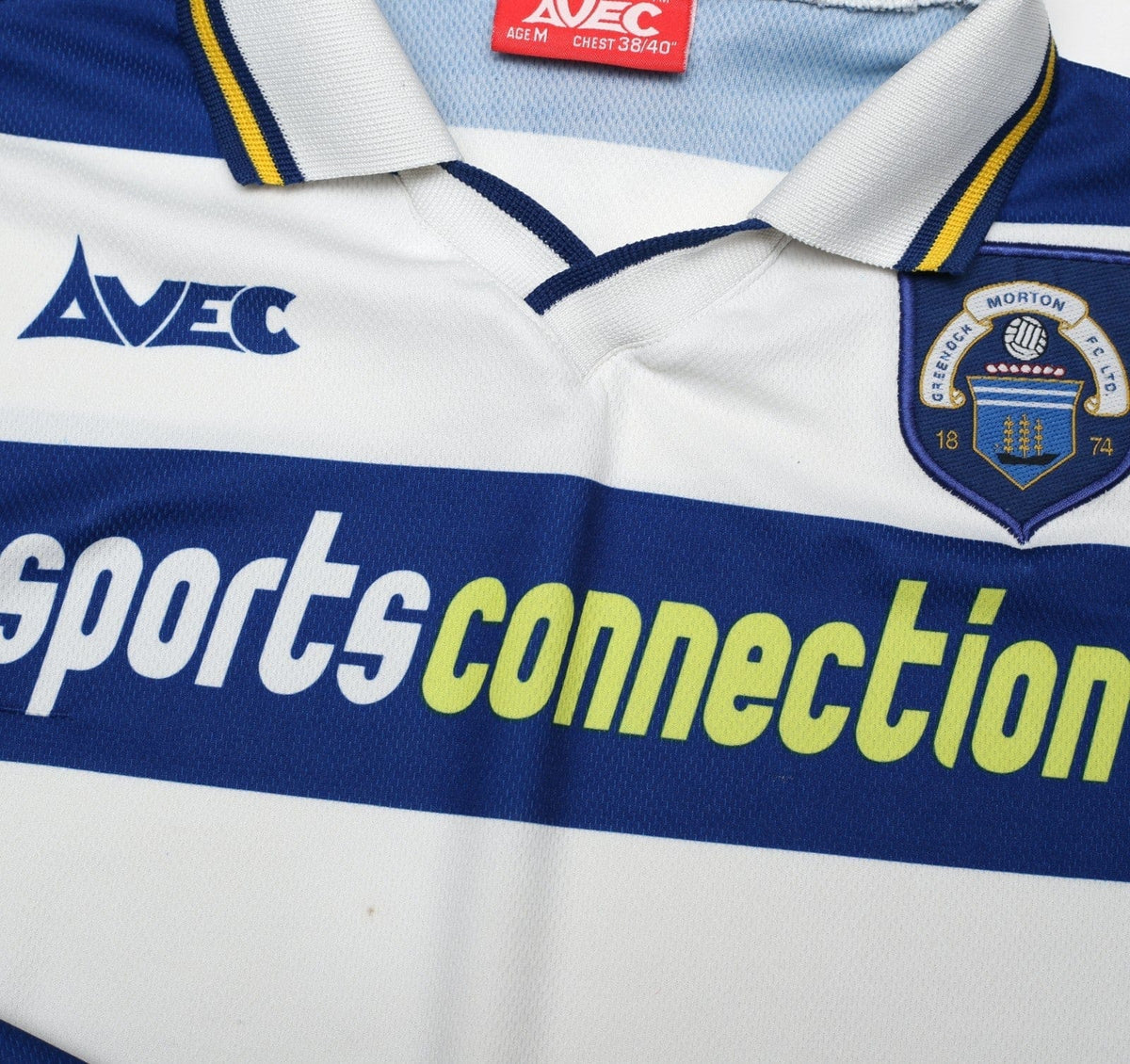 1997/00 GREENOCK MORTON Vintage Avec Home Football Shirt (M)