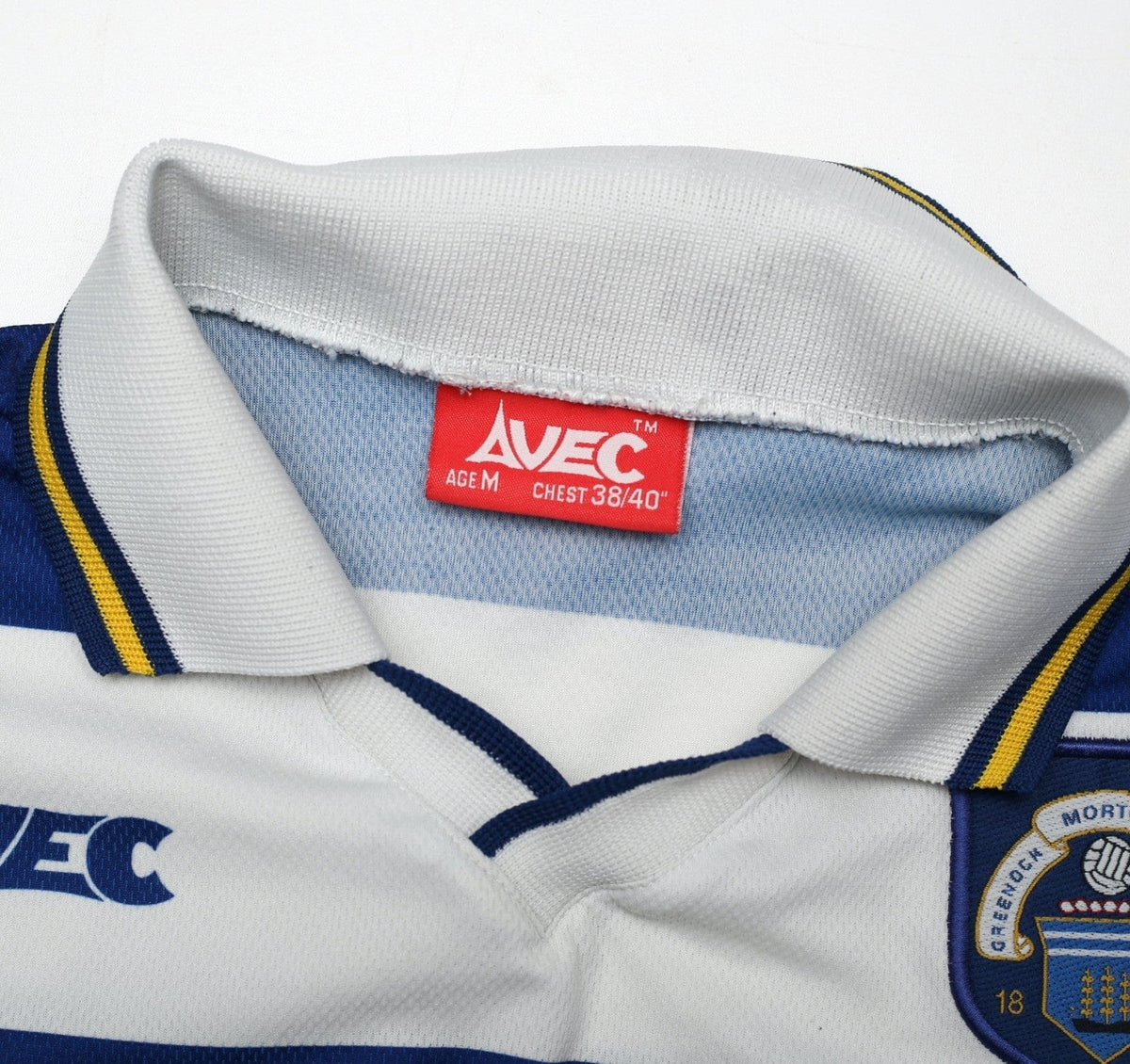 1997/00 GREENOCK MORTON Vintage Avec Home Football Shirt (M)