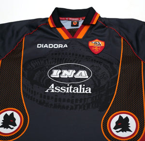 1997/98 AS ROMA Vintage Diadora GK Football Shirt Jersey (M) Goalkeeper Top