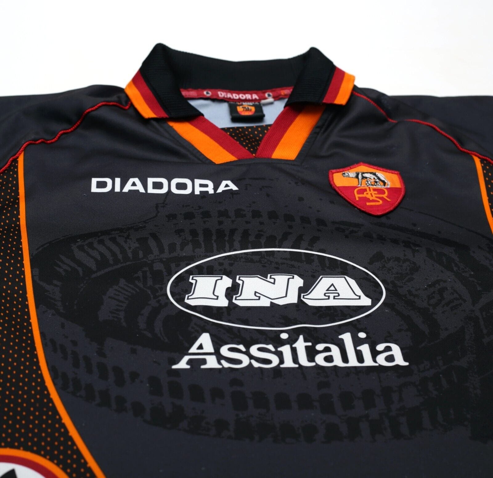 1997/98 AS ROMA Vintage Diadora GK Football Shirt Jersey (M