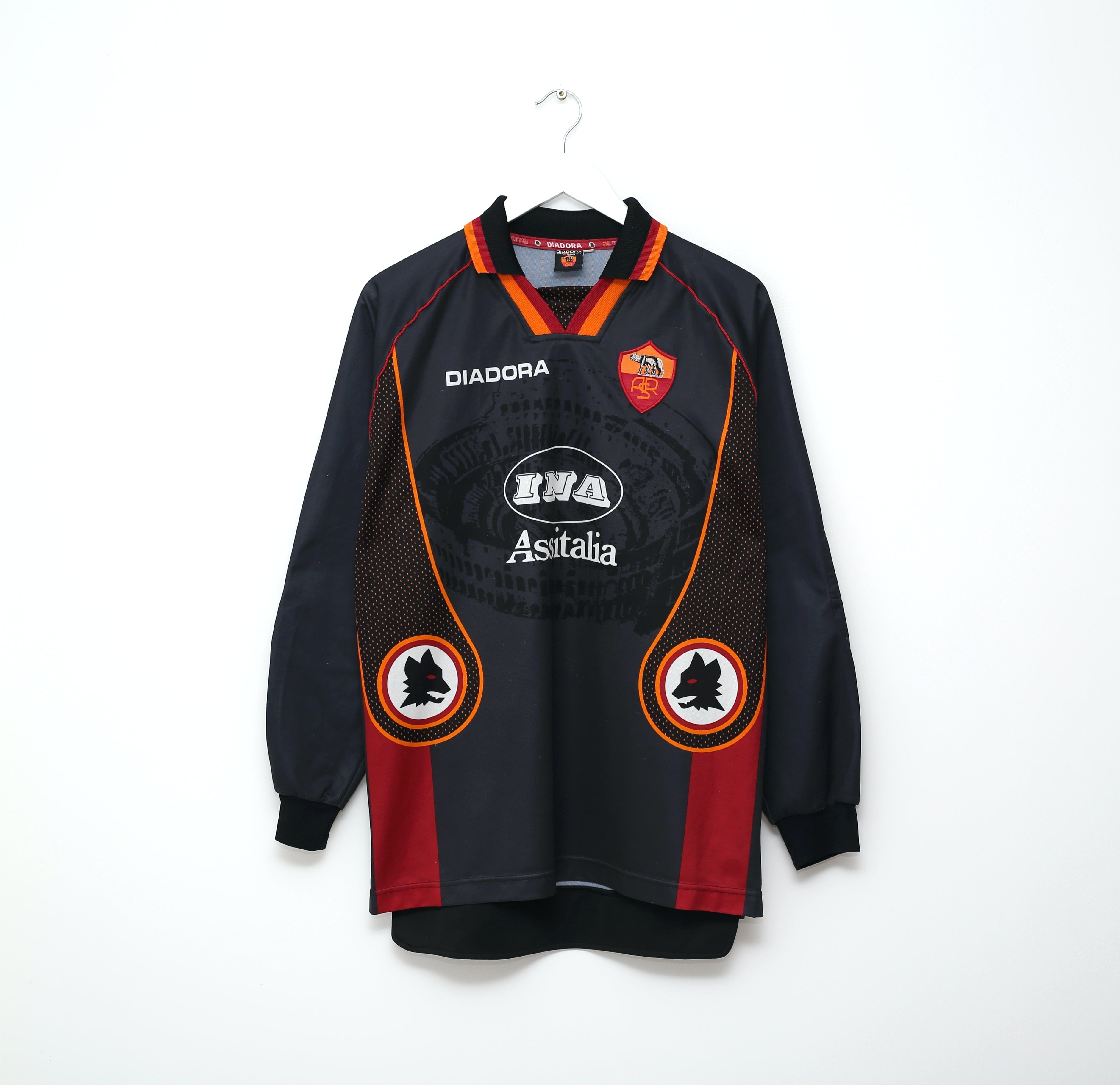 丈長袖1999-00 AS Roma GK Shirt