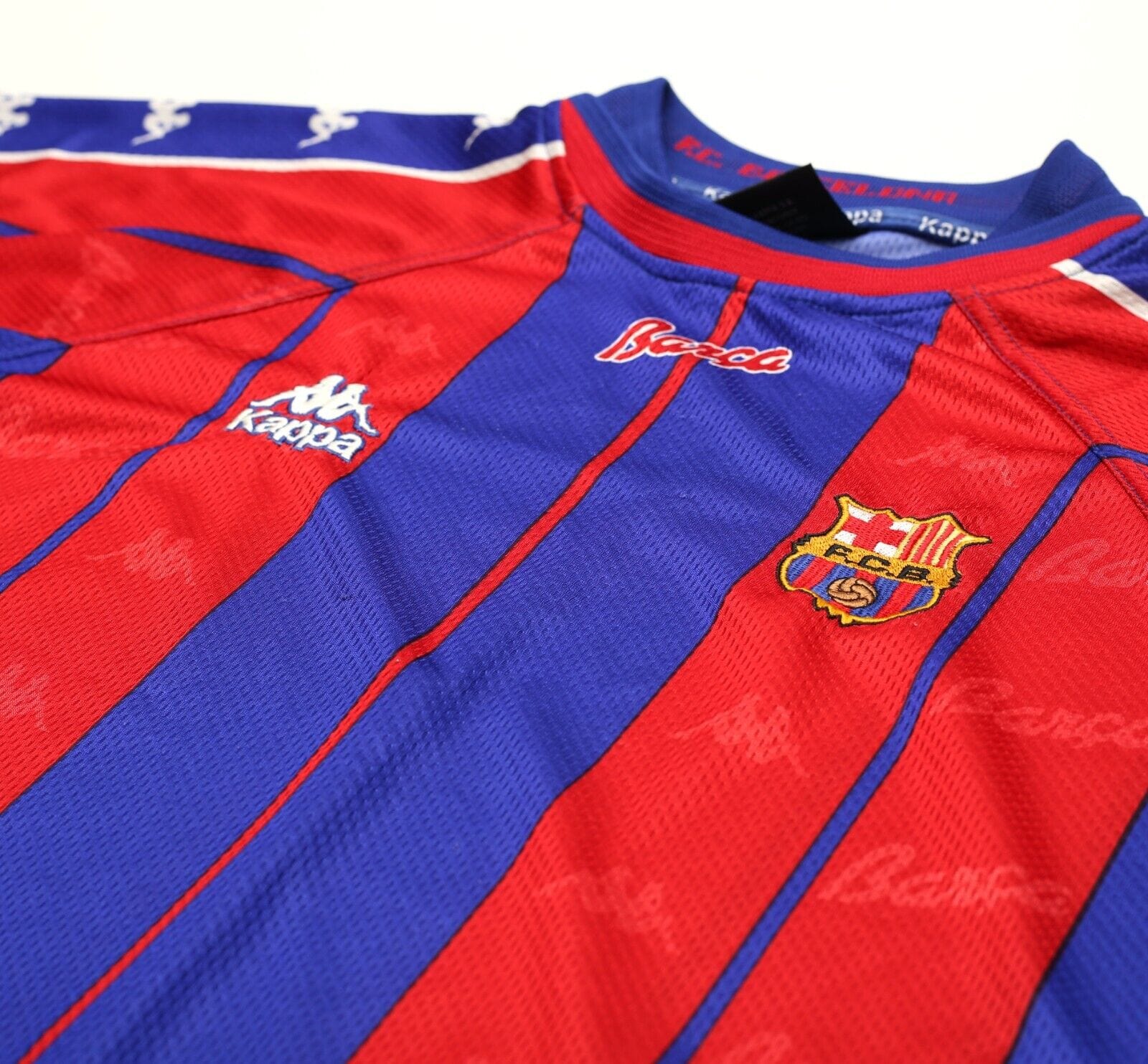 1997/98 BARCELONA Vintage Kappa Home Football Shirt Jersey (S/M)
