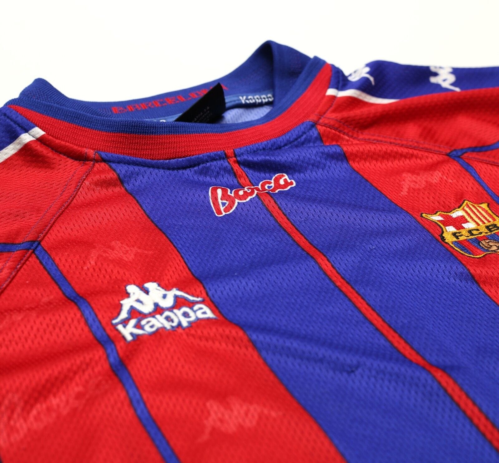 1997/98 BARCELONA Vintage Kappa Home Football Shirt Jersey (S/M)