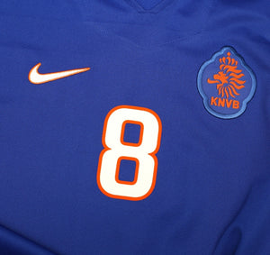 1997/98 BERGKAMP #8 Holland Vintage Nike Away Football Shirt (L) Netherlands