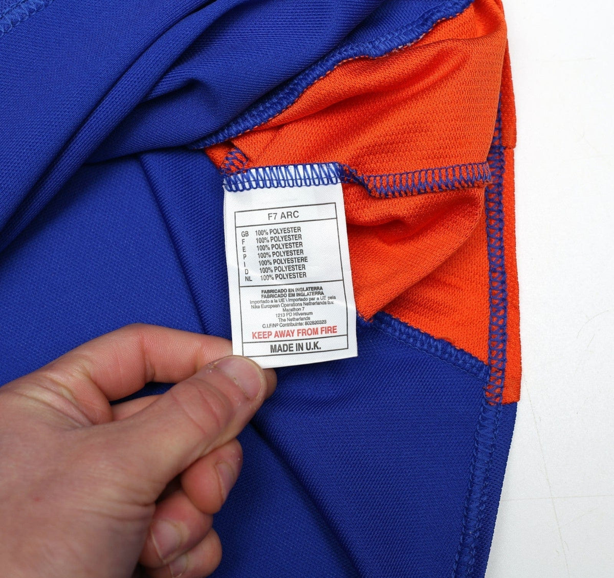 1997/98 BERGKAMP #8 Holland Vintage Nike Away Football Shirt (L) Netherlands