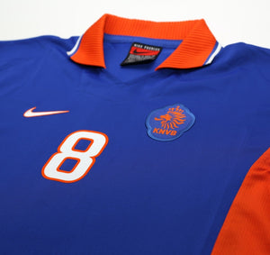 1997/98 BERGKAMP #8 Holland Vintage Nike Away Football Shirt (L) Netherlands