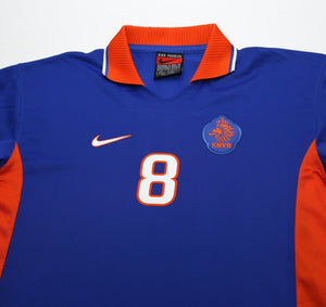 1997/98 BERGKAMP #8 Holland Vintage Nike Away Football Shirt (L) Netherlands