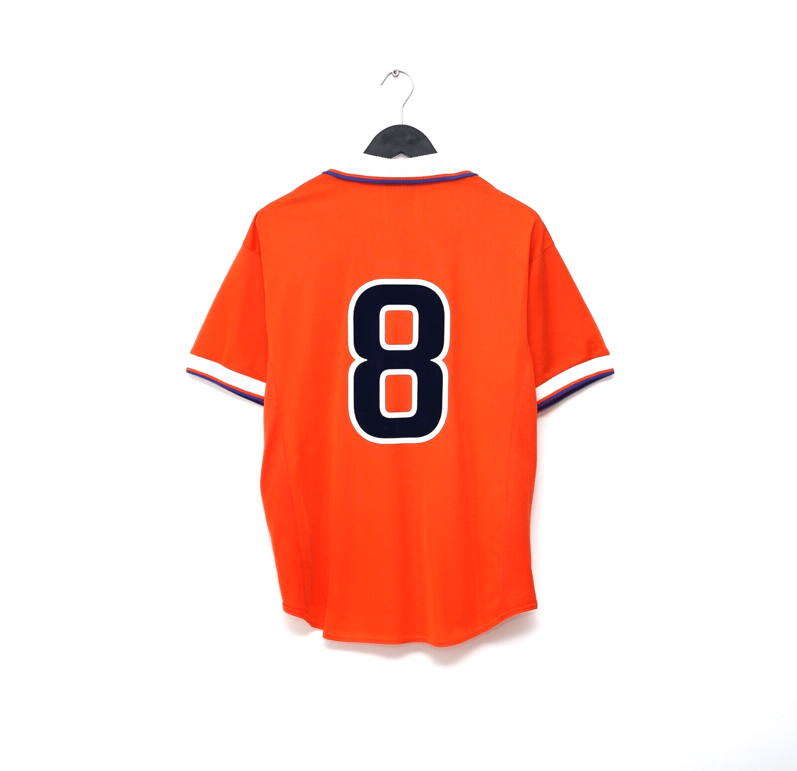 1997/98 BERGKAMP #8 Holland Vintage Nike Home Football Shirt (L)