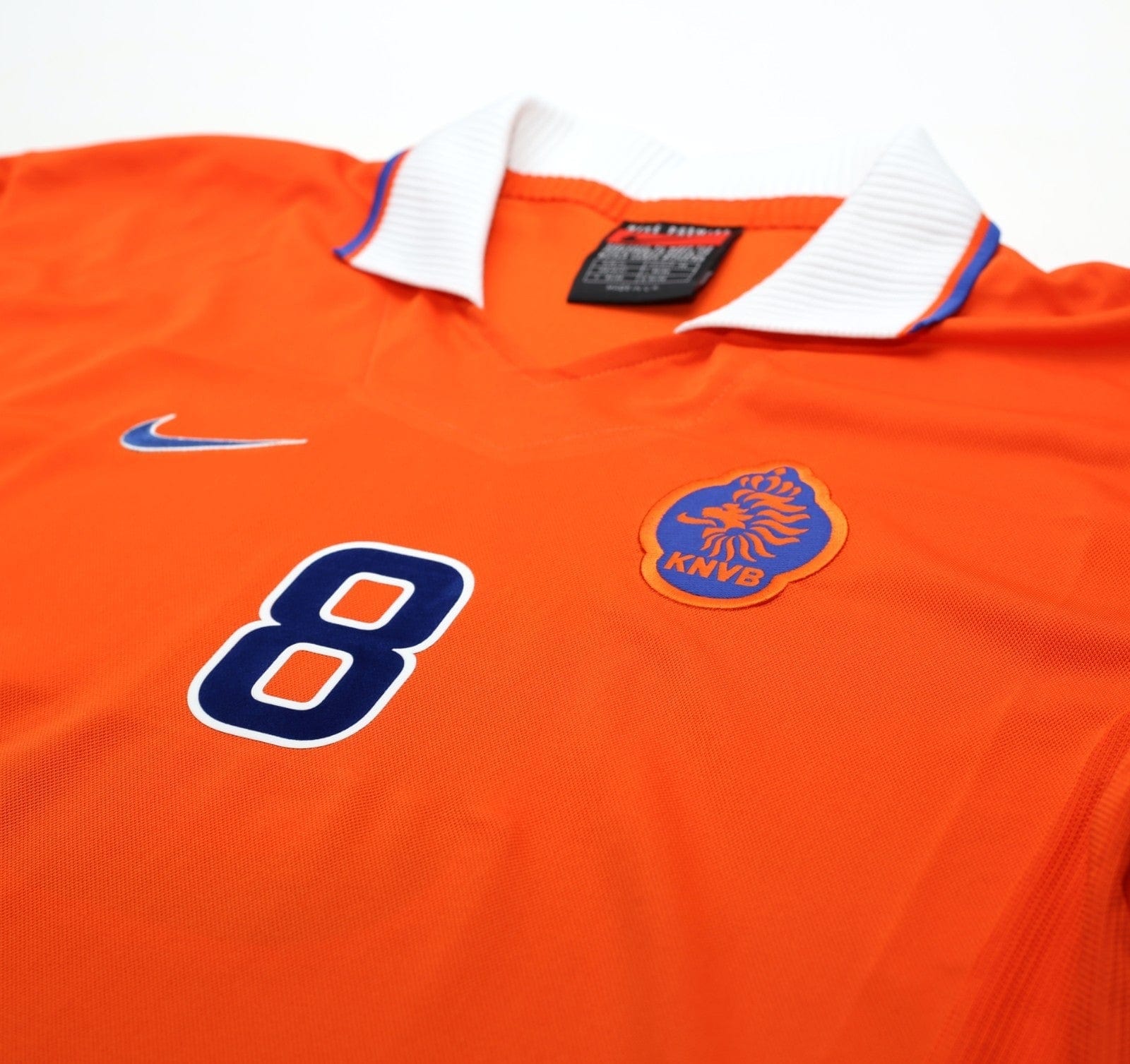 1997/98 BERGKAMP #8 Holland Vintage Nike Home Football Shirt (XL) Netherlands